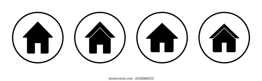 Home icon set illustration. House sign and symbol