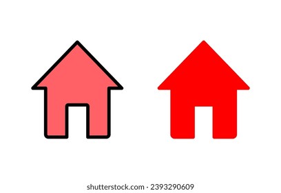 Home icon set illustration. House sign and symbol