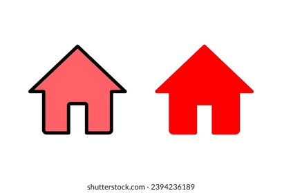 Home icon set illustration. House sign and symbol