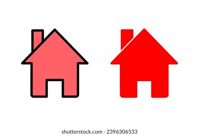 Home icon set illustration. House sign and symbol