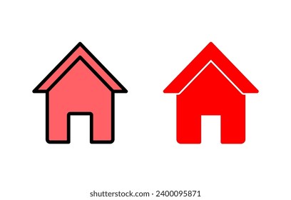 Home icon set illustration. House sign and symbol