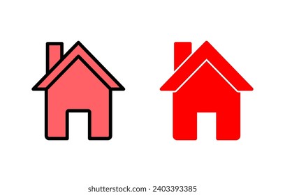 Home icon set illustration. House sign and symbol
