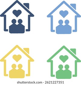Home icon set, home illustration, home illustration set, home silhouette