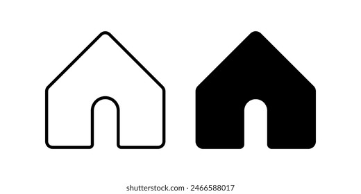 Home icon set. for mobile concept and web design. vector illustration