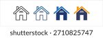 Home Icon Set Multiple Style Collection