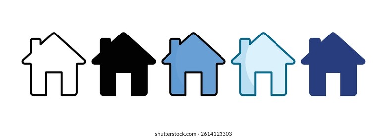 Home Icon Icon Set Multiple Style Collection