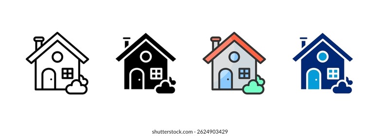 Home Icon Set Multiple Style Collection