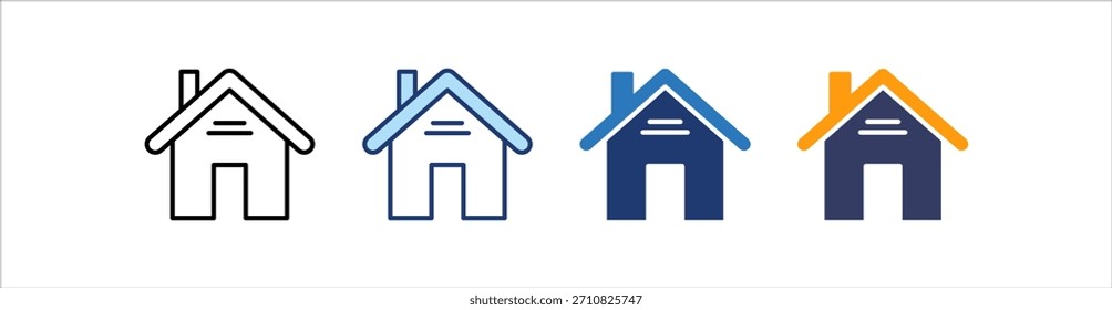 Home Ícone Definir Coleção de Estilos Múltiplos