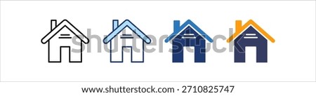 Home Icon Set Multiple Style Collection