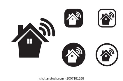 conjunto de iconos de inicio con icono de aplicación de afiche de inspiración de red e icono web