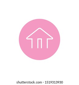 Home Icon Set For Telecomunication. Comunication Symbol Design
