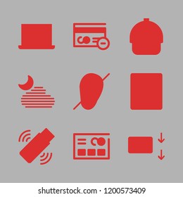 home icon set. vector set about deaf, heat, calculator and credit card icons set.