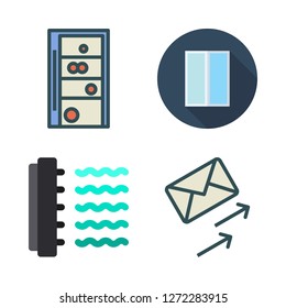 home icon set. vector set about entrances, virtual reality, shelf and email icons set.
