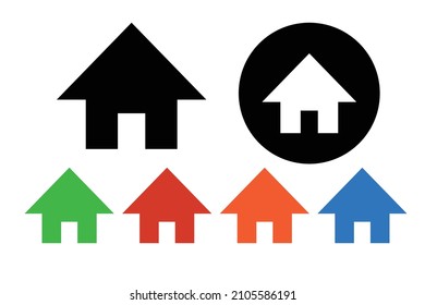 Home-Symbol-Set. Vektorgrafik über das Haus.
