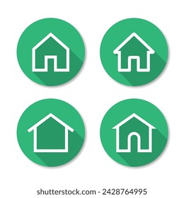 Home icon set vector. House icon set. Homepage symbol for your website design, logo, app, UI.
