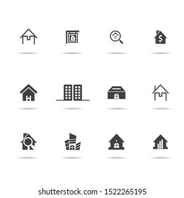 home icon set vector illustration