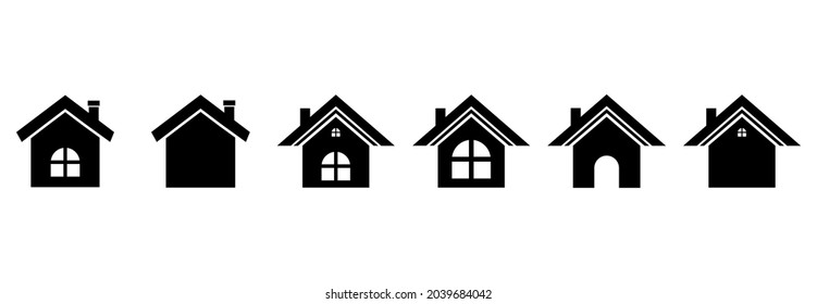 conjunto de iconos del hogar, conjunto de vectores del hogar, ilustraciones de símbolos del hogar