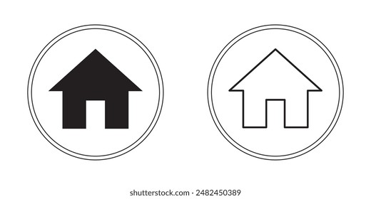 home icon set vector symbol