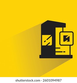 home icon with shadow yellow background