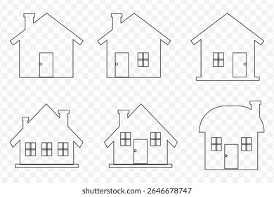 Ícone Início. Ícone de sinal de início. Home Ícone em estilo liso na moda isolado no fundo branco. Símbolo de página inicial para design da Web em Fundo transparente. EPS 10.