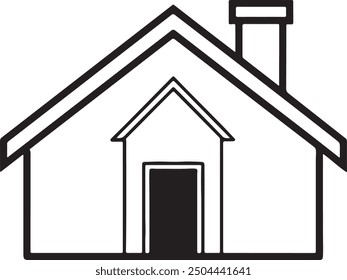 Home Icon Silhouette Vector  Art Illustration