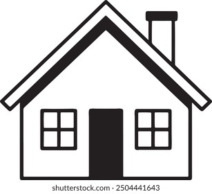 Home Icon Silhouette Vector  Art Illustration