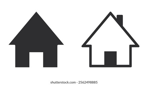 Home icon silhouette vector illustration.