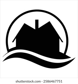 Home Icon Silhouette Vector Illustration Bundle House Symbol Minimalist Black Graphic Design