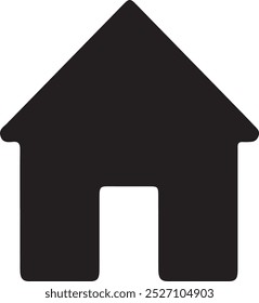 home icon silhouette vector style with white background