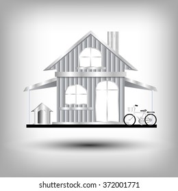 Home icon silver vector
