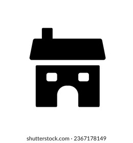 ilustración de diseño simple de icono en casa