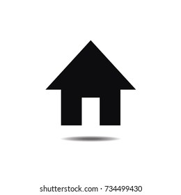 home icon in simple design on white background,vector,illustration.