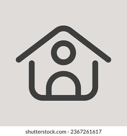 Home Icon in Simple, Flat and Minimalist Style