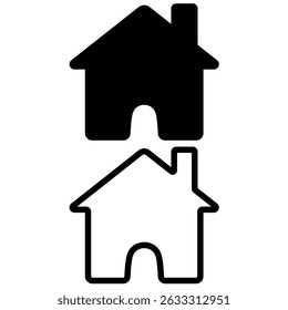 home icon, simple flat style, illustration, logo sign symbol pictogram template, for ui or ux isolated on white for mobile app, editable