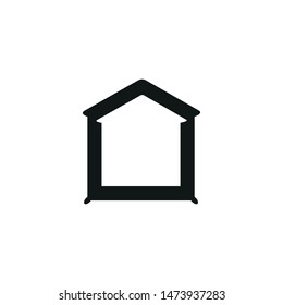 Home icon. Simple style web site home page background symbol. Home button. Home brand logo design element. House t-shirt printing. vector for sticker.