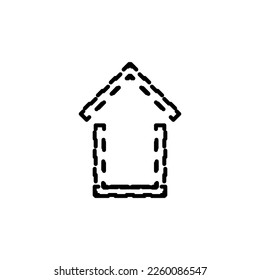 Home icon. Simple style web site home page background symbol. Home button. Home brand logo design element. House t-shirt printing. vector for sticker.