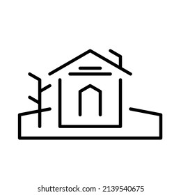 Diseño de ilustración vectorial simple de icono residencial