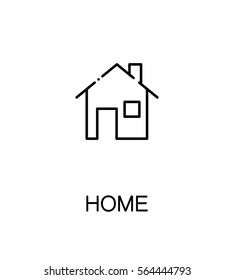 Home icon. Single high quality outline symbol for web design or mobile app. Thin line sign for design logo. Black outline pictogram on white background