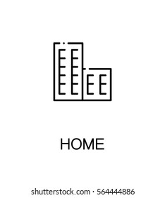 Home icon. Single high quality outline symbol for web design or mobile app. Thin line sign for design logo. Black outline pictogram on white background