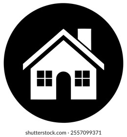 Home icon. Single solid icon. Vector illustration. For website design, logo, app, template
