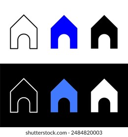 home icon, social media home icon. interface icon, back to home icon