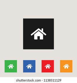 Home icon, stock vector illustration, EPS10.