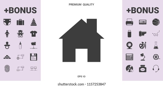 Home icon symbol - graphic elements for your design