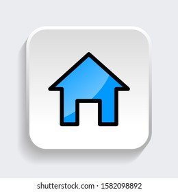 Home icon. symbol of house or building with trendy filled line style icon for web site design, logo, app, UI isolated on white background. vector illustration eps 10