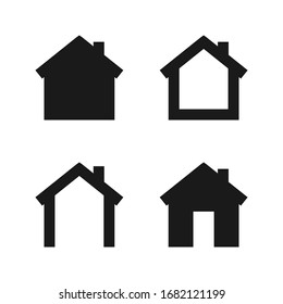 Home icon - symbol of house vector flat syle color editable