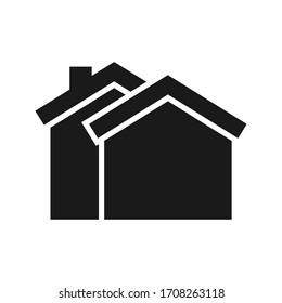 Home icon - symbol of house vector flat syle color editable