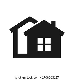 Home icon - symbol of house vector flat syle color editable