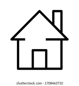 Home icon - symbol of house vector flat syle color editable on white background