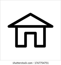 Home icon - symbol of house vector flat syle color editable on white background