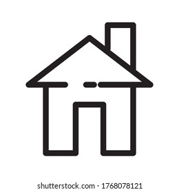 Home icon - symbol of house vector flat syle color editable